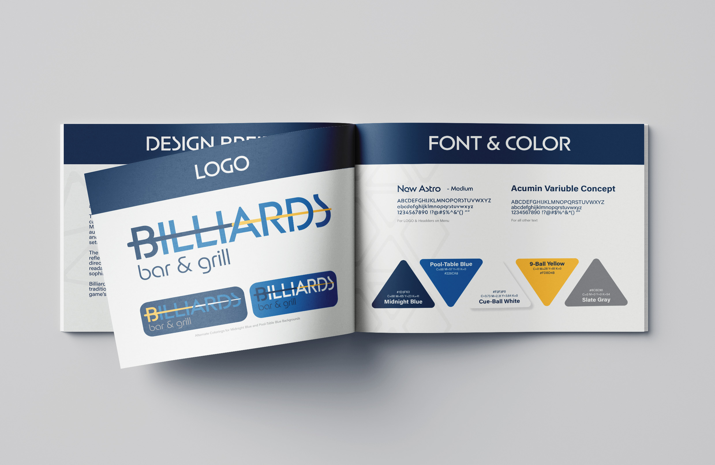 Billiards Bar & Grill Brand Identity Guide