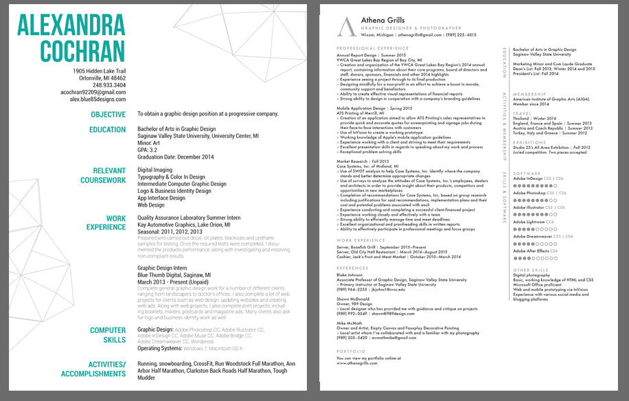 prototype - samples of student resumes