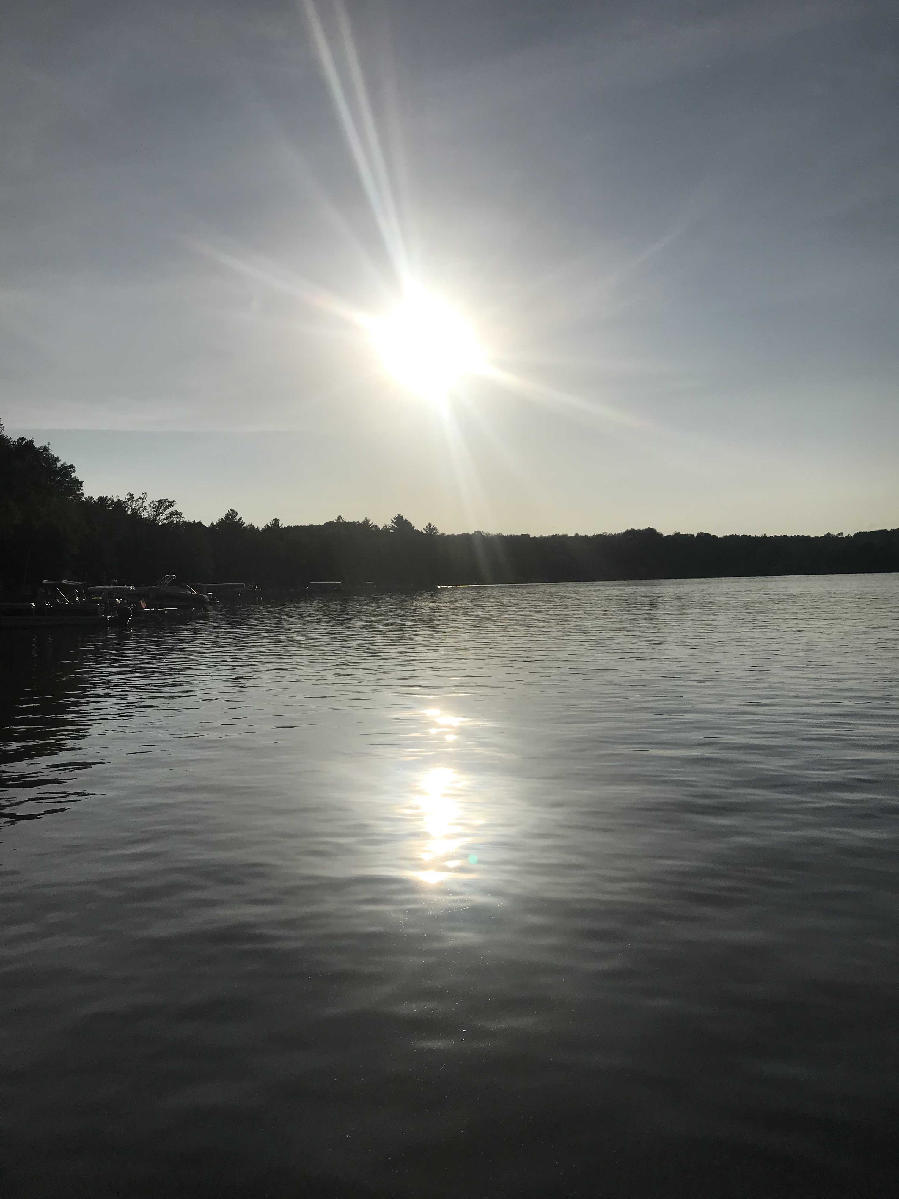 image of a sun over loon lake