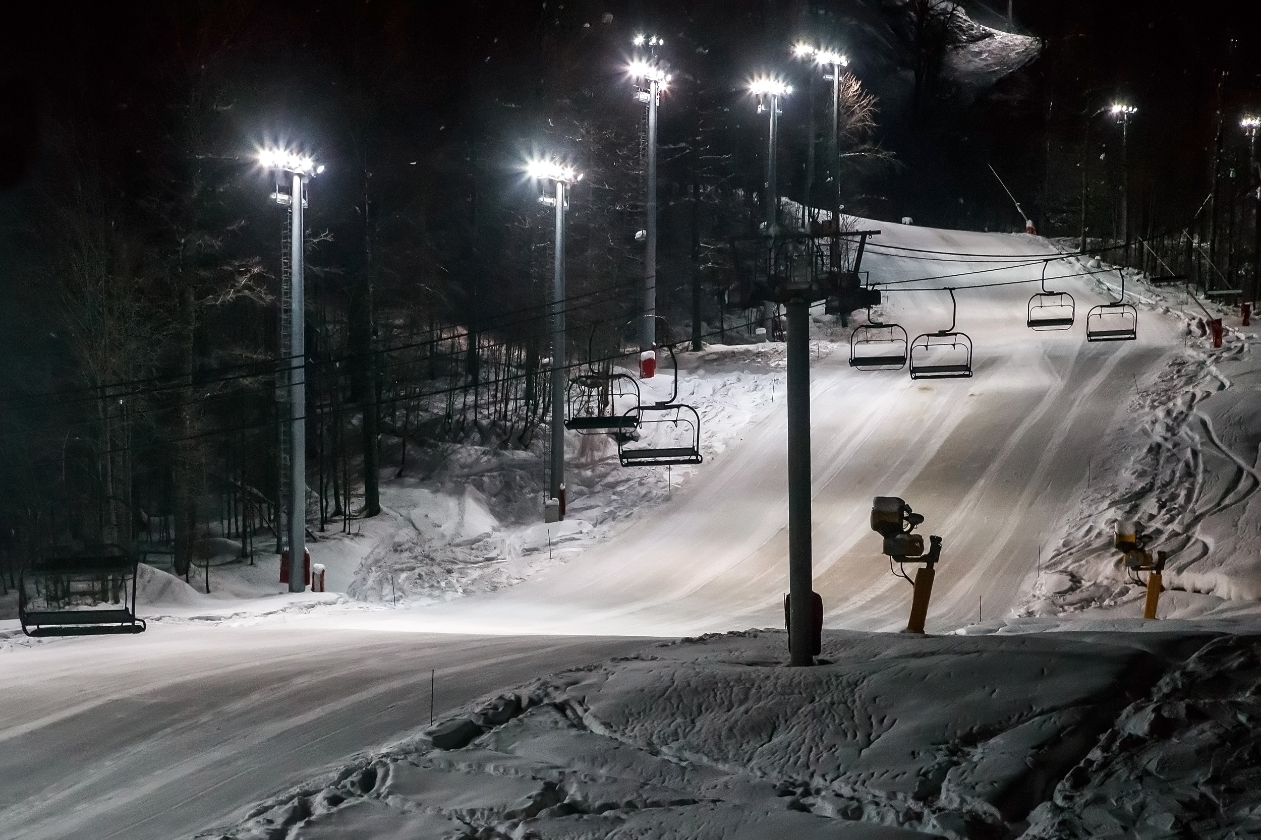 Ski Hill at Night