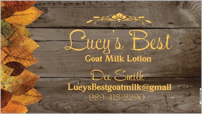 Lucy's Best Goat Milk Banner